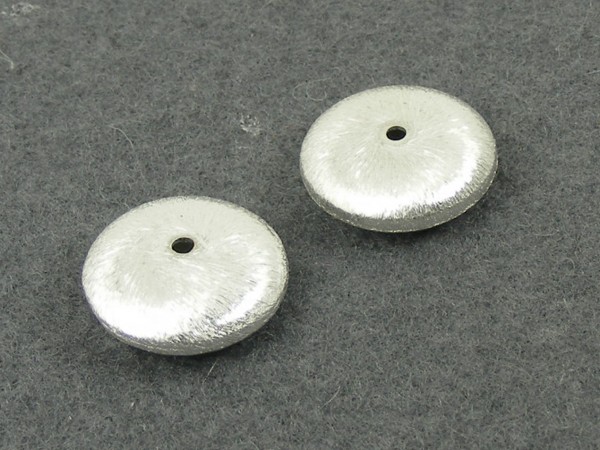 Diskus, 18 mm, versilbert, matt gebürstet