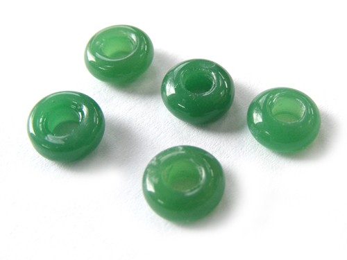 Glasring, ca. Ø 8 mm, flaschengrün, glanz