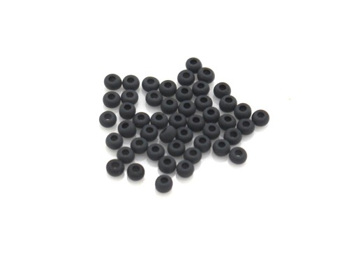 Roccailles, 2 mm, schwarz matt