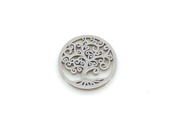 Charm Lebensbaum,12 mm, Edelstahl