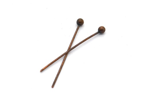 100 Stk. Kugelstifte, 20 mm, bronzefarben