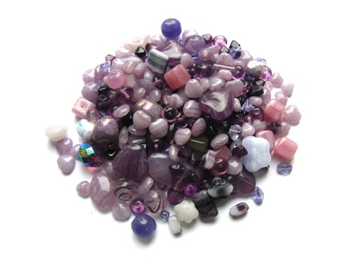 Perlenmischung, 100 g, lila/violett