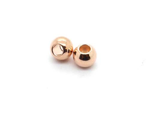 Großlochperle Kugel, 6 mm, rosegold