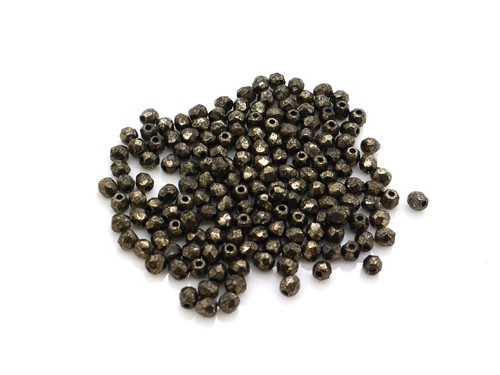 Glasschliffperlen, 3 mm, 6 g, bronze
