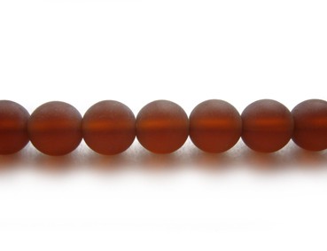 1 Strang Glasperlen, 12 mm, braun