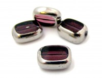 Glasperle mit silberfarbenem Rand Glasperle mit silberfarbenem Rand