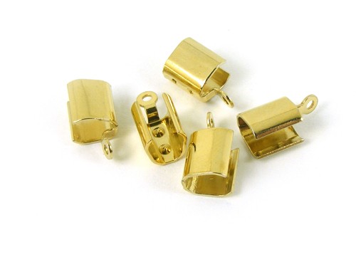 Endkappe für Lederband, 3-5 mm, vergoldet