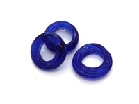 Glasring, ca. Ø 15 mm, dunkelblau, glanz Glasring, ca. Ø 15 mm, dunkelblau, glanz