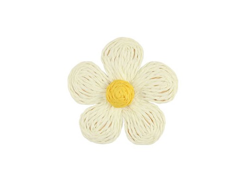 Blumen Anhänger, 55 mm, weiß