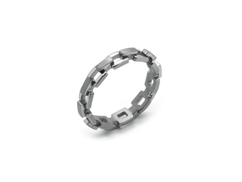 Edelstahlring, Gr. 7, silber