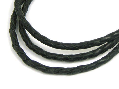 Lederband, 1 m, 2,5 mm, schwarz