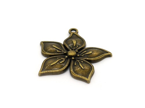 Anhänger Blume, 35 mm, bronze