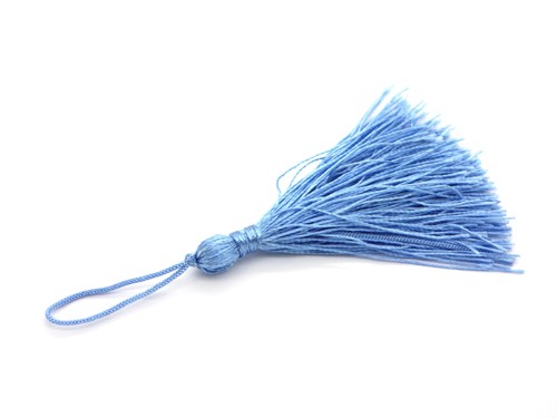 Quaste groß, 70 mm, hellblau