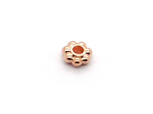 100 Scheiben Blume, 4 mm, rosegold