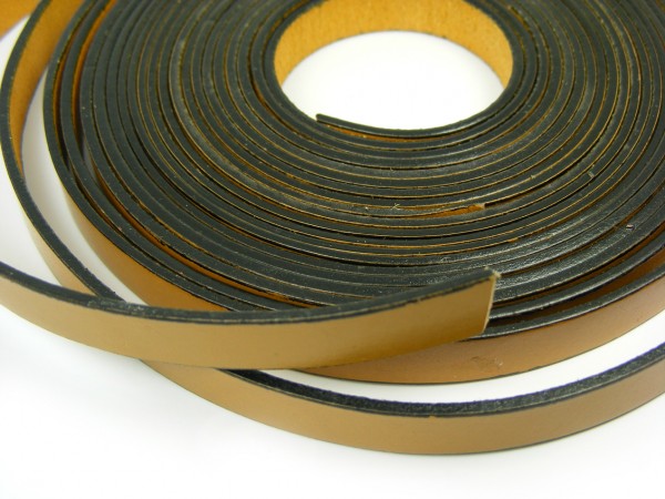 Lederband, 10 cm, 10 mm, senfgelb