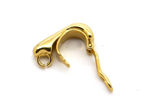Anhängerbefestigung/Agraffe, 16 mm, vergoldet