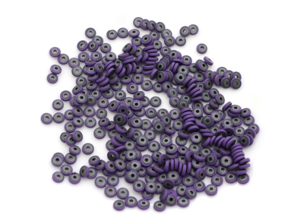 1 Strang Hämatit-Scheiben, 4 mm, lila