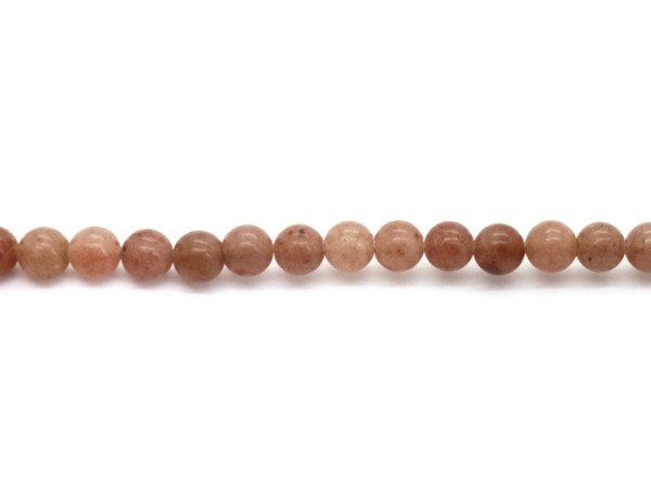 1 Strang Jade, 6 mm, braun, glanz