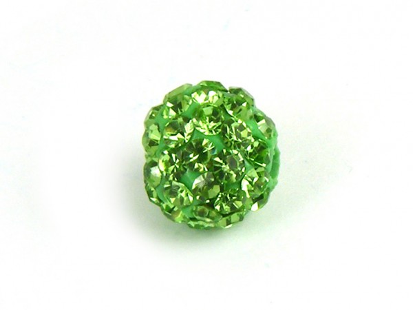 Shamballa Perle, 8 mm, hellgrün