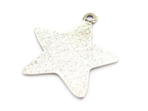 Anhänger Stern, 59 mm, versilbert