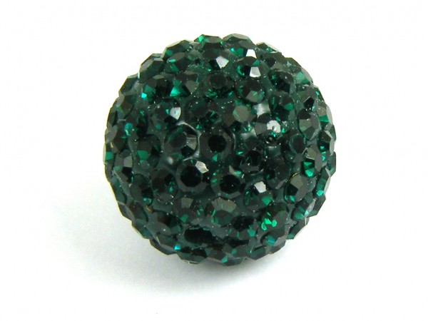Shamballa Perle, 16 mm, dunkelgrün