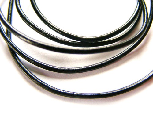 Rindleder, 1 m, 1,5 mm, schwarz