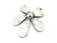 Anhänger Blume, 67 mm, versilbert Anhänger Blume, 67 mm, versilbert