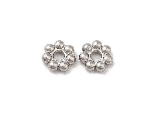 Spacer, Blümchen, 4 mm, Edelstahl