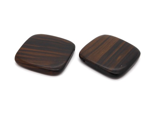 Flaches Quadrat, 35 mm, dunkelbraun