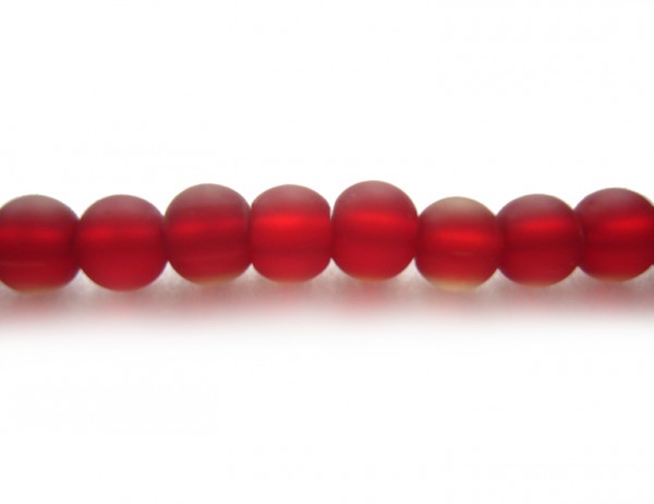 1 Strang Glasperlen, 6 mm, rot
