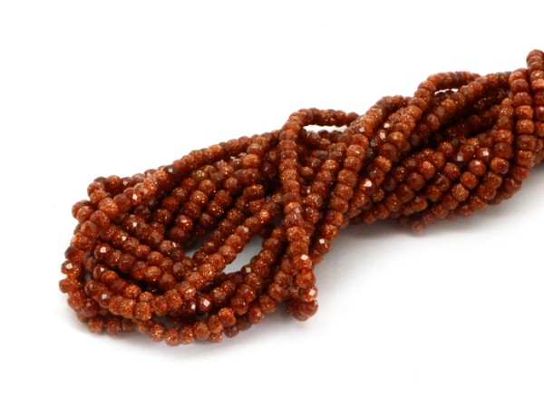 1 Strang Goldfluss, 3x2 mm, braun