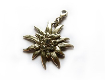 Anhänger Edelweiß, 41 mm, versilbert