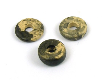 Keramik Scheibe, 9 mm, dunkelbraun-gesprenkelt