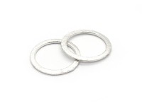 Ring, 18 mm, versilbert, matt gebürstet Ring, 18 mm, versilbert, matt gebürstet