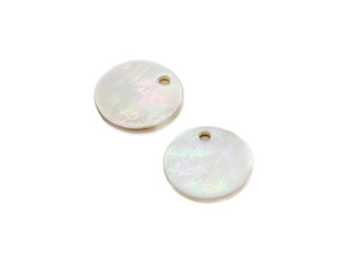 Muschelscheibe, 12 mm, perlmutt