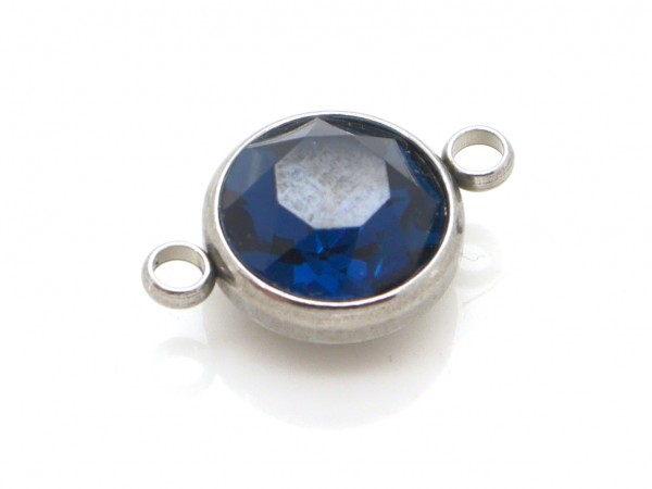 Verbinder, blau, 22 mm, Edelstahl