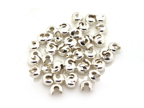 20 Kaschierperlen, 5 mm, versilbert