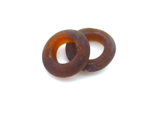 Glasring, ca. Ø 15 mm, braun, matt