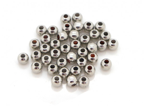 40 Stk. Kugel, 4 mm, platinfarben