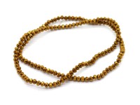 1 Strang Glasschliffperlen, 4 mm, gold 1 Strang Glasschliffperlen, 4 mm, gold