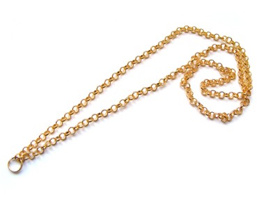 Gliederkette vergoldet, 70 cm