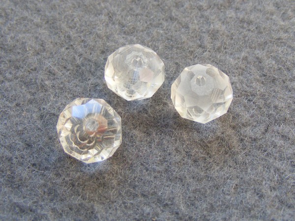 Glasschliffperle, 10 mm, transparent