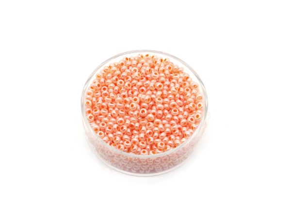 1 Dose Glas-Roccailles 17g, 2,5 mm, pfirsich