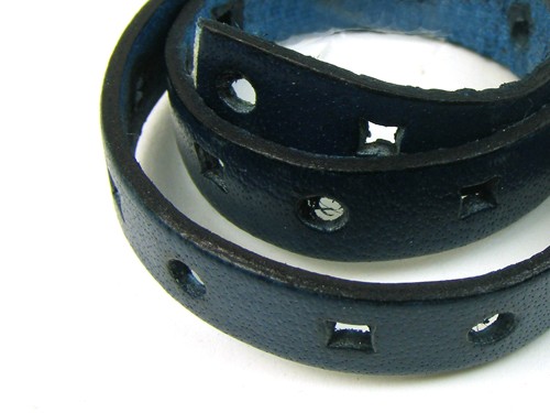 Lederband, 10 cm, 10 mm, dunkelblau