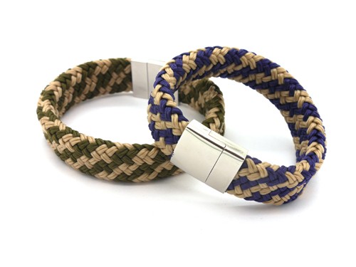 Segelseil, 10 cm, 16x6 mm, blau-beige