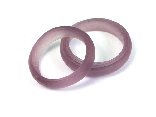 Glasring, ca. Ø 24 mm, violett, matt