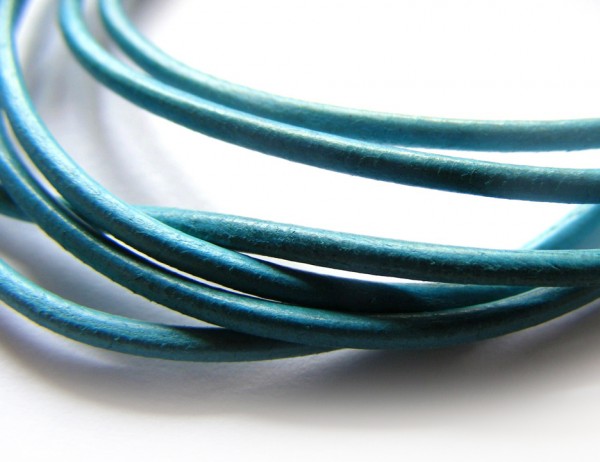 Ziegenleder, 1 Meter, 1,5 mm, petrol