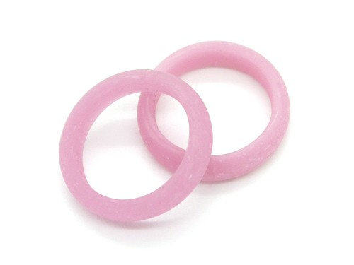 Glasring, ca. Ø 24 mm, rosa, matt