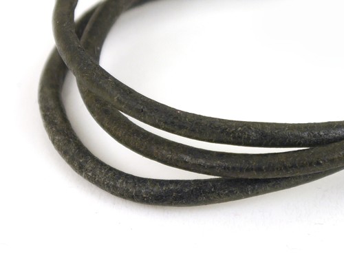 Rindleder, 1 m, 3 mm, grün-grau