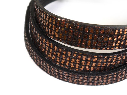 Lederband, 10 mm, braun irisierend